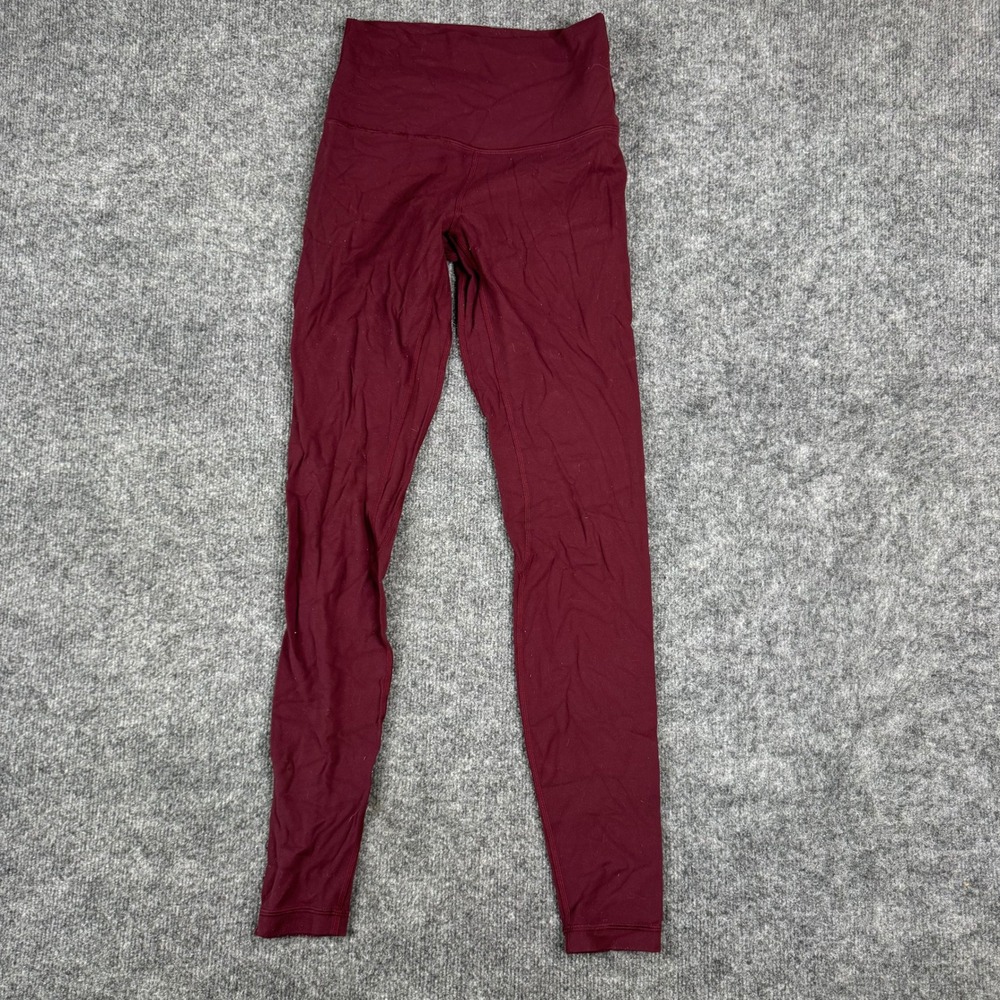 Lululemon Leggings Womens Size 4 Burgundy Align High Rise Buttery Soft Athletic